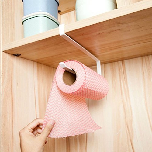 Alliebe rollo de papel toalla de papel titular dispensador bajo armario Rack soporte sin taladrar para cocina y baño(2 piezas)