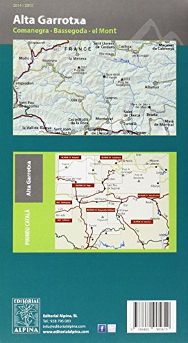 Alta Garrotxa, mapa excursionista. Escala 1:25.000. Editorial Alpina. (ALPINA 25 - 1/25.000)
