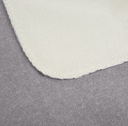 Amazon Basics - Manta polar, 150 x 200 cm, Gris/Crema