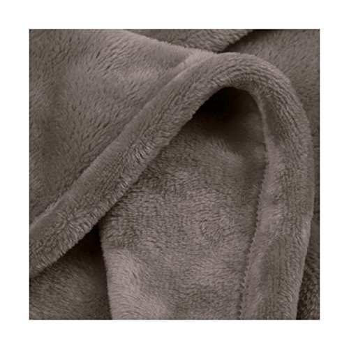 Amazon Basics - Manta Snuggle, hecha de suave felpa - 168 x 229cm - Gris