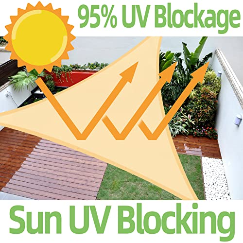 Amazon Brand - Umi Toldo Vela de Sombra Rectangular 3x4m protección Rayos UV 95% Impermeable para Patio Exteriores Jardín Terrazas--Arena