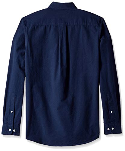 Amazon Essentials – Camisa Oxford de manga larga de corte entallado para hombre, Azul (Navy Nav), US L (EU L)