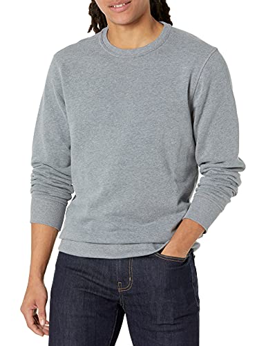 Amazon Essentials Crewneck Fleece Sweatshirt Sudadera, Gris (Light Grey Heather), X-Large