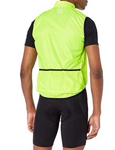Amazon Essentials Cycling Wind Vest Chaleco Vaquero, Amarillo De Seguridad, S