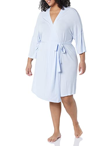 Amazon Essentials Knit Robe Camisón, Azul Pálido, XL