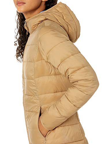 Amazon Essentials Lightweight Water-Resistant Packable Puffer Coat Abrigo Alternativo de plumón, Camel, XXL