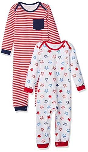 Amazon Essentials - Pack de 2 peleles para bebé, Uni Americana, US NB (EU 56-62)