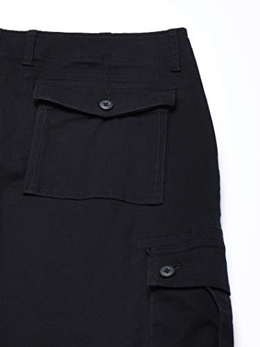 Amazon Essentials – Pantalones cargo elásticos de corte entallado para hombre, Negro, W29 x L29