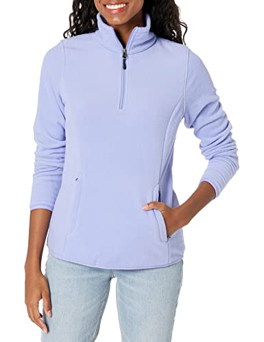 Amazon Essentials Quarter-Zip Polar Fleece Jacket Outerwear-Jackets, Azul, US L (EU L - XL)