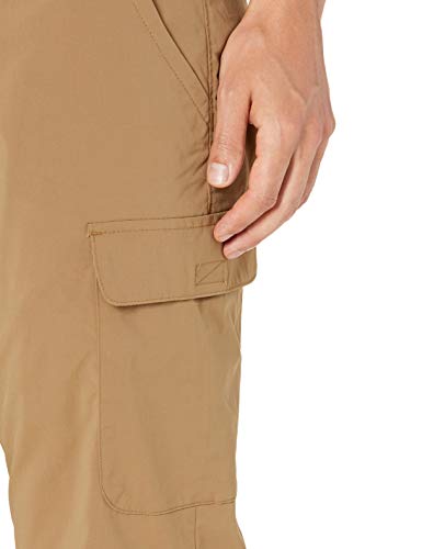 Amazon Essentials Straight-fit Rugged Stretch Cargo Outdoor Lightweight Pant Pantalones, Marrón Caqui, 35W / 30L