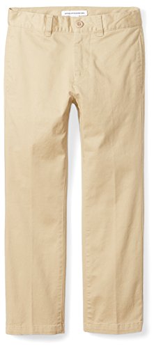 Amazon Essentials Straight Leg Flat Front Uniform Chino Pant Pants, Caqui, 10(S)