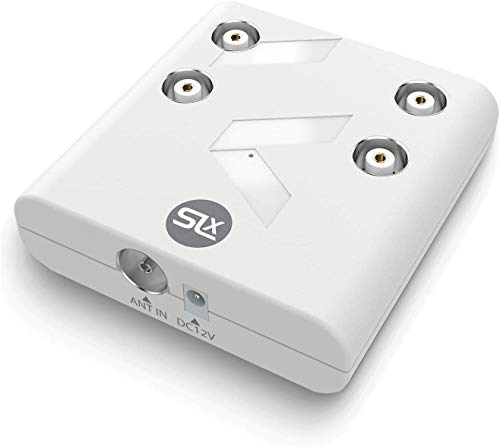 Amplificador de Antena SLx Amplificador de Señal para TV / TDT Digital con Filtro 4G Integrado - 4 Salidas