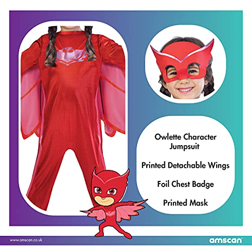 amscan - Disfraz de Owlette de PJ Masks - 9902949 - Color Rojo