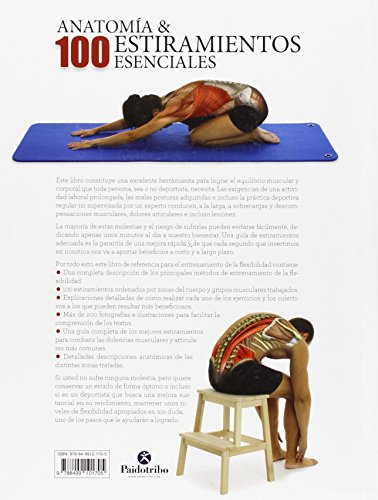 Anatomía 100 estiramientos esenciales (Color) (Deportes)