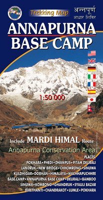 Annapurna Base Camp - Annapurna Conservation Area Map - Scale 1:50 000 by Nepal Map Publisher Pvt. Ltd.