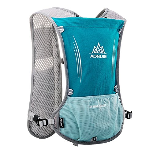 AONIJIE 5L multifunción Mochilas de hidratación, Ideal para Deportes al Aire Libre Acampadas Ciclismo Carreras Alpinismo o Senderismo (Azul claro)