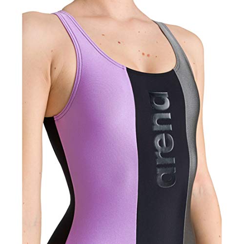 ARENA W Just O Back One Piece, Mujer, Shark/Black/provenza, 42
