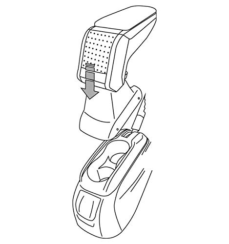 ARMSTER 2 | Reposabrazos para Coche | Compatible con VW Caddy III TOURAN (2004-2014) W/O Pocket | Elaborado en Polipiel | Plegable | Accesorios para Coche Interior | Gran Confort | Color Gris