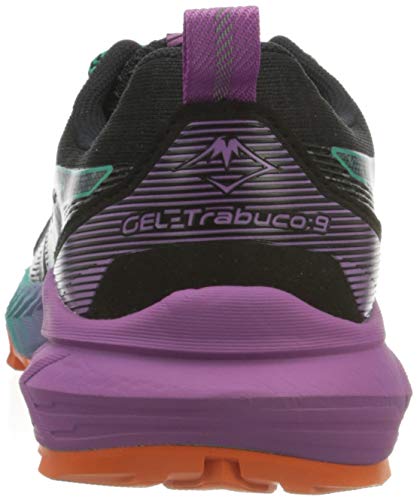 Asics Gel-Trabuco 9, Trail Running Shoe Mujer, Black/Baltic Jewel, 41.5 EU