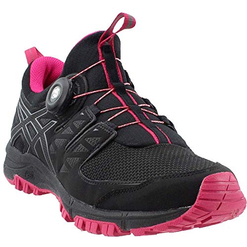 ASICS Women's Gel-FujiRado Trail Running Shoes (11.5 B(M) US, Black/Carbon/Cosmo Pink)