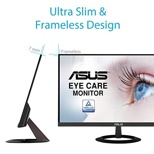 Asus VZ239HE - Monitor Ultrafino de 23" FullHD (1920x1080, IPS, LCD, 75 Hz, 5 ms, 250 cd/m², 16:9, HDMI, Antiparpadeo y Luz azul de baja intensidad) Negro