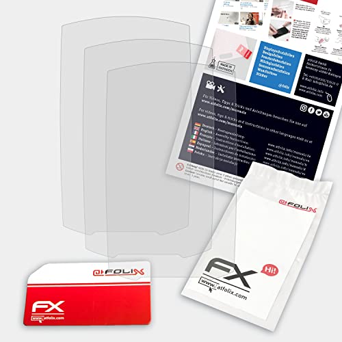 atFoliX Película Protectora Compatible con Garmin GPSMap 64x Lámina Protectora de Pantalla, antirreflejos y amortiguadores FX Protector Película (3X)