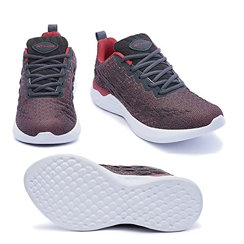 ATHIX Progressive Flexy - Zapatillas de Correr para Mujer, Rojo (Hibisco/Grafito), 39 EU - Zapatillas Deportivas, cómodas y Transpirables