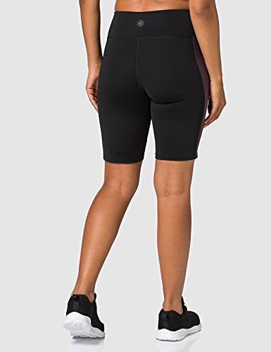 AURIQUE Bal1253 Pantalones Cortos de Ciclismo, Negro/UVA/Color Carbón Efecto Lavado, 38