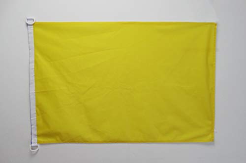 AZ FLAG Bandera Amarilla Peligro DE ALUDES 150x90cm Uso Exterior - Bandera ALUD Riesgo 1 90 x 150 cm Anillos