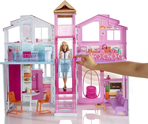 Barbie Supercasa, Casa de muñecas con accesorios (Mattel DLY32)