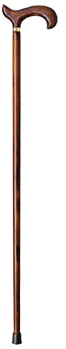 Bastón muletilla de Apoyo Fabricado en Madera, Color marrón Oscuro 92cm, Muy Resistente. (612) Bastón Caminar Personas Mayores, Ancianos