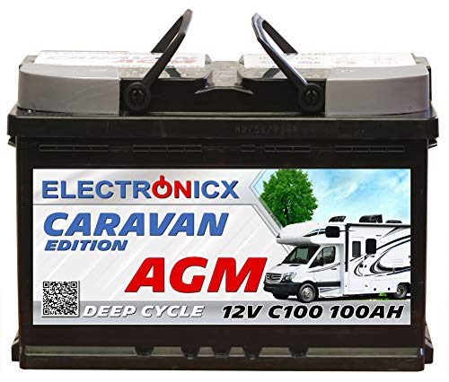 Batería AGM 12v 100Ah Electronicx Caravan Edition V2 batería solar 12v acumulador 12v baterías solares suministro batería 12v agm batería caravana camper gel batería 12v 100ah acumulador solar mover