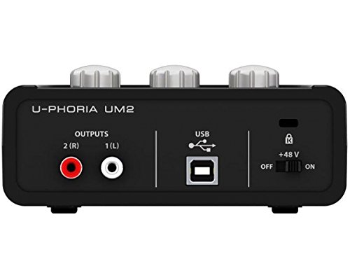 Behringer UM2 - Interfaz de audio USB 2x2 Audiophile con preamplificador de micrófono Xenyx