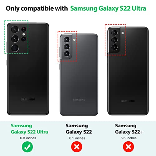 BENNALD Funda Compatible con Samsung Galaxy S22 Ultra, TPU Fundas Carcasa táctil Funda Mate Funda TPU Suave y Flexible Carcasa para Samsung Galaxy S22 Ultra- Negro