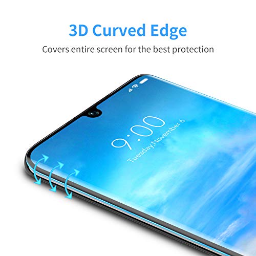 Bewahly Cristal Templado para Xiaomi Mi Note 10/Note 10 Pro/Note 10 Lite [2 Piezas], 3D Curvado Completa Cobertura Protector Pantalla, 9H Dureza Alta Definicion Vidrio Templado Sin Burbujas