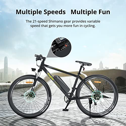 Bicicleta eléctrica Eleglide M1 Plus,Bicicleta de montaña Adulto,Bicicleta montaña de ", e Bike MTB batería 12,5 Ah, Shimano transmisión - 21 velocidades