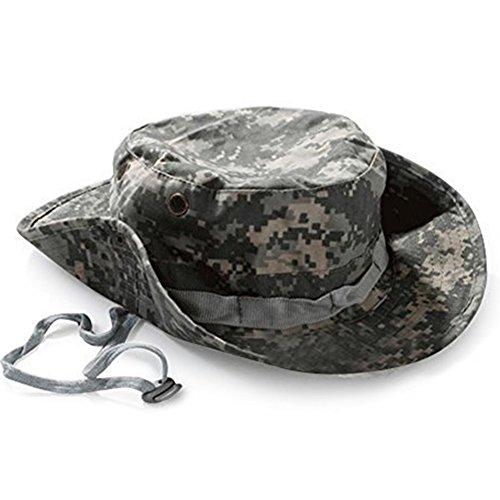 BIGBOBA - Sombrero unisex para primavera y verano, para montañismo, pesca, con borde redondo, para camping, camuflaje, algodón, 58-62 cm, algodón, verde, 58-62