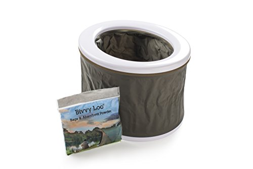 Bivvy Loo - Inodoro portátil para camping, para festivales, pesca, camping, al aire libre, se pliega y se queda plano, soporta más de 150 kg