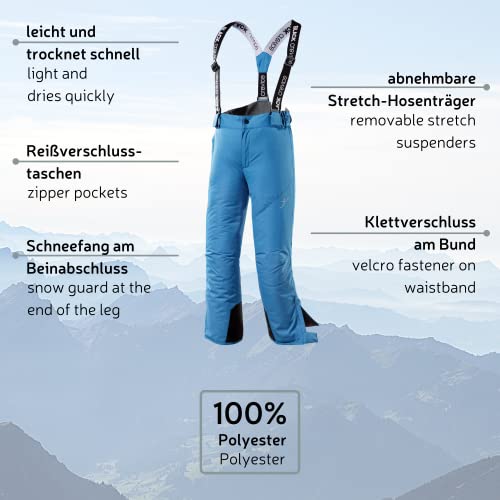 Black Crevice Skihose Pantalones de esquí, Unisex-Niño, Naranja, 12 años (152 cm)