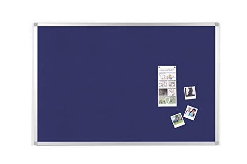 BoardsPlus Tablero De Anuncios Con Marco De Aluminio, 90x60 cm, Azul