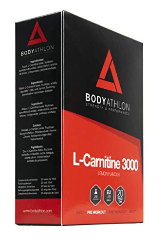 Bodyathlon - L Carnitina 3000 Líquida - Sabor limón - Suplemento Deportivo - Alta concentración - Tonificación - Aumento de Energía - Mejora del rendimiento y la recuperación