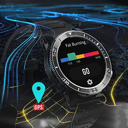 bokelot Reloj Inteligente con GPS - Reloj Inteligente Deportivo Ultra Claro Orth Edge X-treks para Hombre | Reloj Inteligente con GPS 360 Pixel Heart Rate SpO2 VO2 MAX Stress para Android iOS