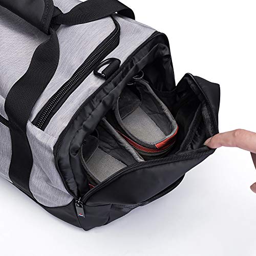 Bolsa de Viaje Compartimento para Zapatos de Almacenamiento Seco y Húmedo Impermeable y Duradero para Hombres/Mujeres Equipaje de Entrenamiento Travel Bag & Duffel Bag,Blue
