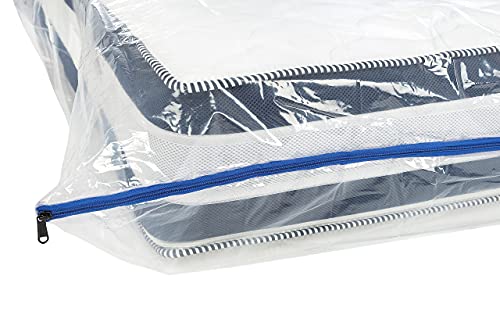 Bolsa para colchón mejorada con cremallera de 120 micras de grosor para mudanzas y almacenamiento a largo plazo – Gemelo / Twin - Resistente al desgarro e impermeable – EXTREM HEAVY DUTY