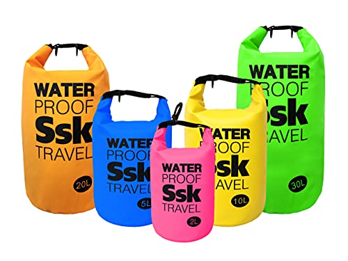 Bolsa/Mochila estanca Waterproof para almacenar Tus Objetos Resistente al Agua Ideal para Trekking, Pesca, navegación, Escalada, Surf, pádel Surf, Varios tamaños y Colores (Gris, 2 litros)