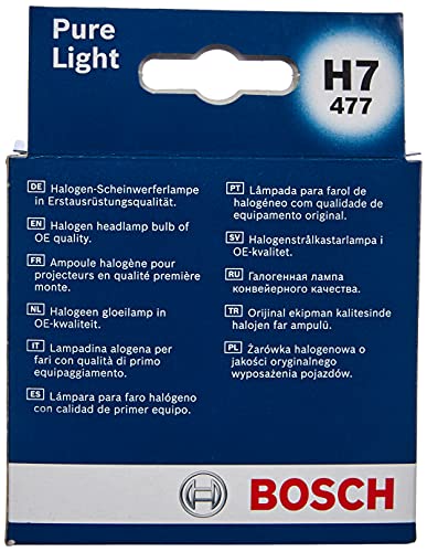 Bosch H7 Pure Light Lámparas para faros - 12 V 55 W PX26d - Lámparas x2
