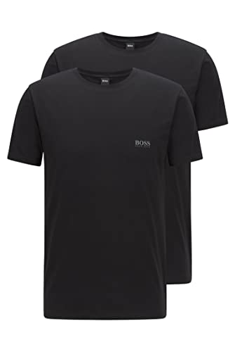 BOSS T-Shirt RN 2p Co/el Camiseta, Negro (Black 001), XL (Pack de 2) para Hombre