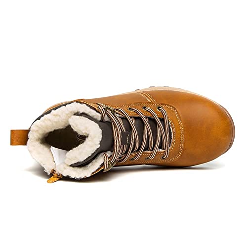 Botas de Nieve Botas de Invierno para Niños Niña Impermeable Cálido Fur Forro Aire Libre Boots Caqui 31