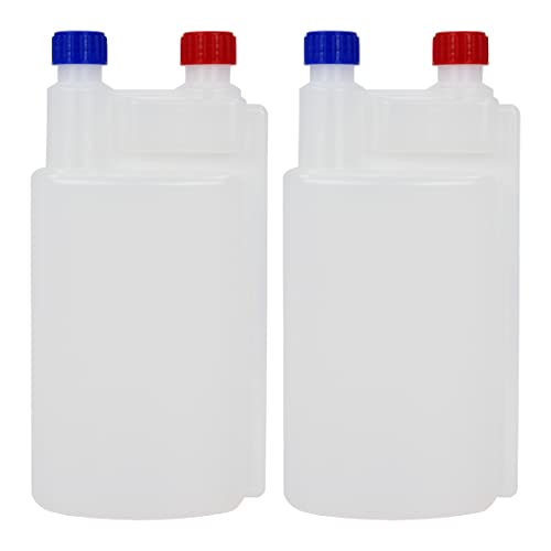 Botella dosificadora doble cuerpo 1000 ml para dispensar productos químicos concentrados (2 Unidades)
