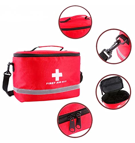 Botiquín de Primeros Auxilios Sonwaha First Aid Kits Para el Hogar Oficina Coche Caravana Viajes y Deportes(Rojo)